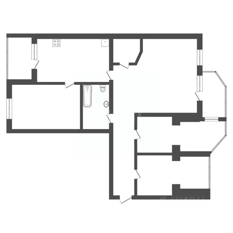 3-к кв. Амурская область, Благовещенск Забурхановская ул., 85 (100.0 ... - Фото 2