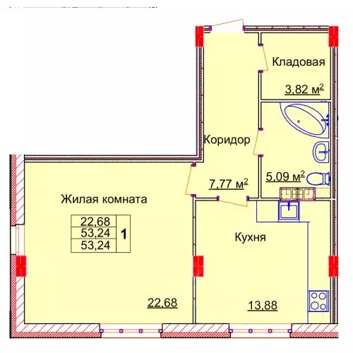 1-к кв. Ивановская область, Иваново Лежневская ул., 98 (53.24 м) - Фото 0