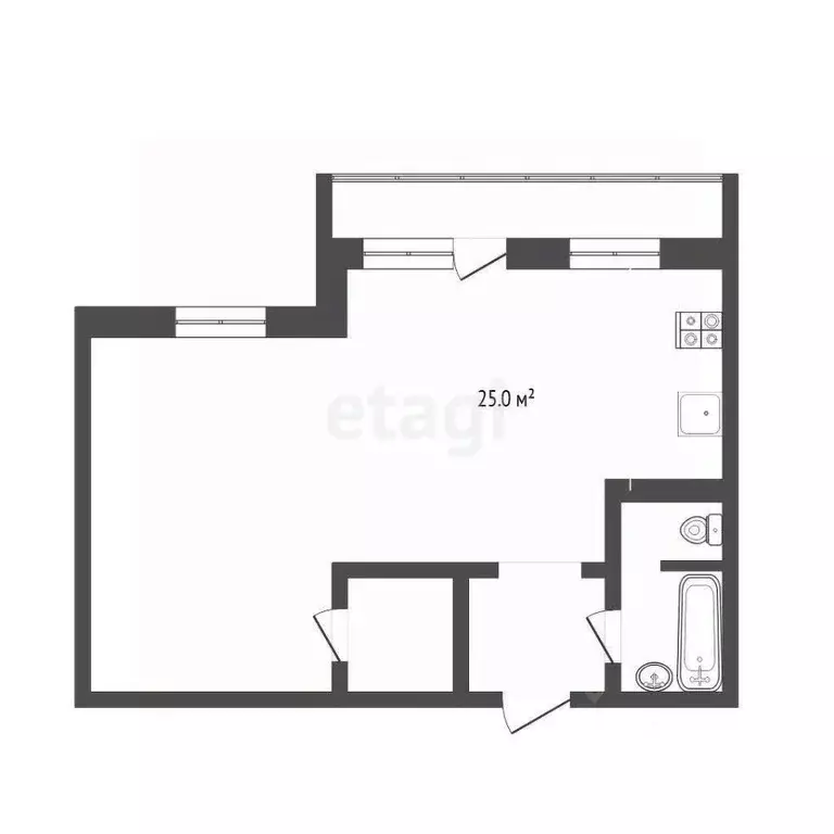 2-к кв. Тюменская область, Тюмень Холодильная ул., 84 (47.5 м) - Фото 1