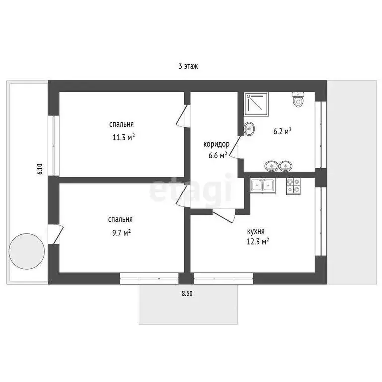Дом в Севастополь, Балаклавский муниципальный округ, садоводческое ... - Фото 2