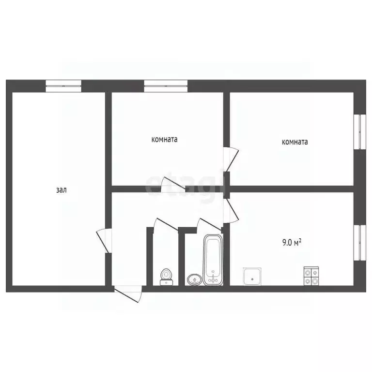 3-к кв. Ямало-Ненецкий АО, Ноябрьск ул. Интернационалистов, 47 (71.9 ... - Фото 1