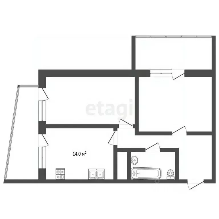 2-к кв. Краснодарский край, Анапа Крепостная ул., 51к1 (50.6 м) - Фото 2