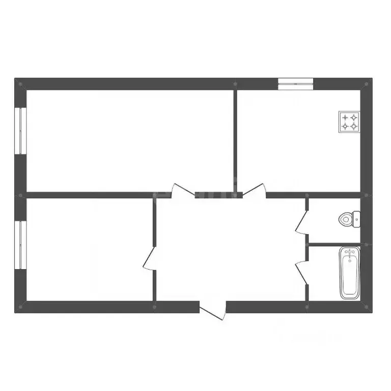 2-к кв. Амурская область, Белогорск ул. Мелькомбинат, 5 (50.0 м) - Фото 2