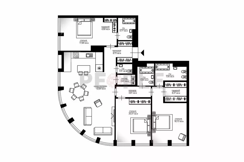 4-комнатная квартира: Москва, Дружинниковская улица, 15А (160.8 м) - Фото 0