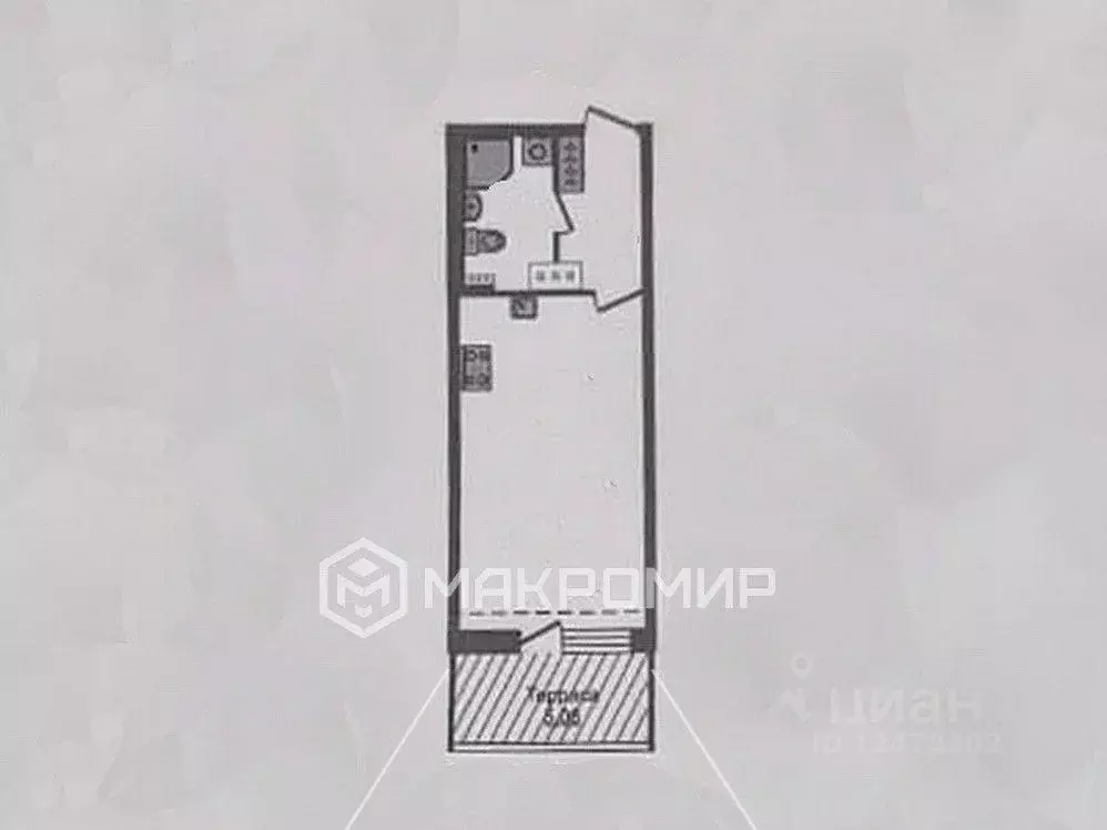 Студия Санкт-Петербург Пулковское ш., 71к3 (26.0 м) - Фото 2