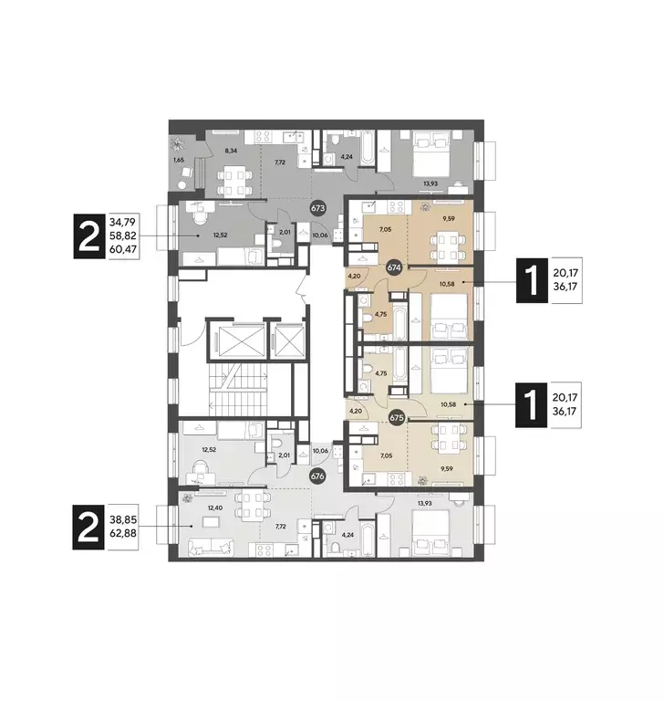 1-к кв. Московская область, Пушкино Публицист жилой комплекс (36.17 м) - Фото 2