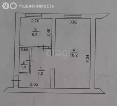 1-комнатная квартира: Ишимбай, проспект Ленина, 54А (33.5 м) - Фото 1