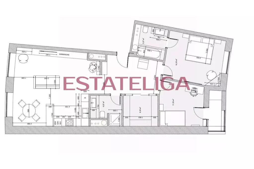 3-к кв. Москва Береговой проезд, 5Ак4 (100.0 м) - Фото 2