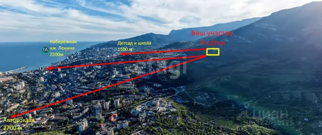 Участок в Крым, Ялта Ялта-Дарсан ТСН,  (4.0 сот.) - Фото 1