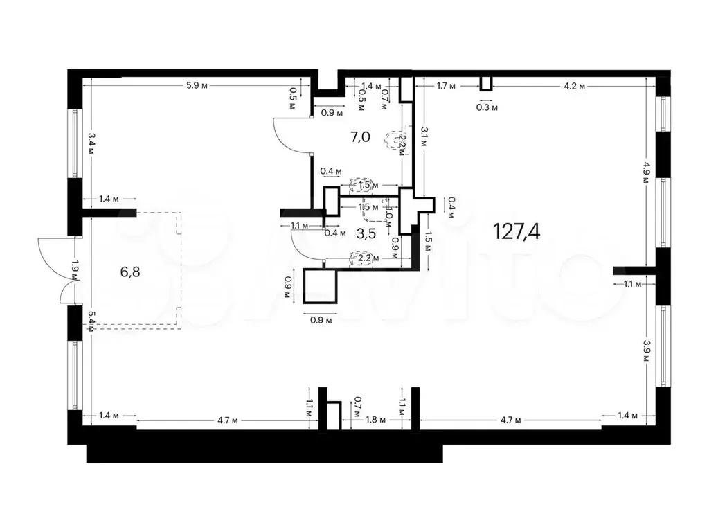 Продам помещение свободного назначения, 127.4 м - Фото 0