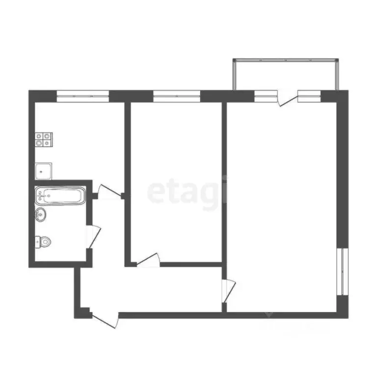 2-к кв. Мордовия, Саранск ул. Лихачева, 22 (43.0 м) - Фото 2