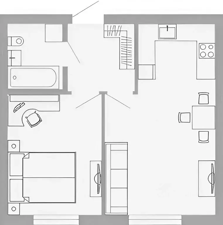 2-к кв. Пермский край, Пермь Лобвинская ул., 33 (43.0 м) - Фото 1