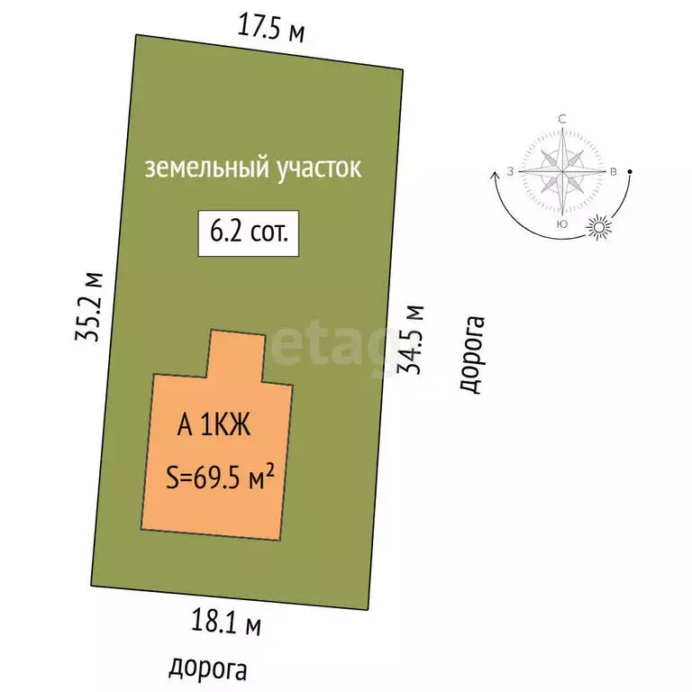Дом в Тюмень, СНТ Луч, Цветочная улица (69.5 м) - Фото 1