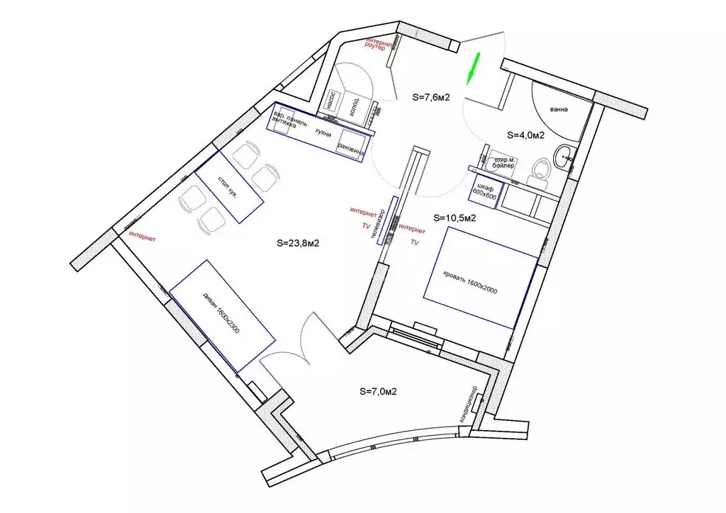 1-комнатная квартира: Королёв, Пионерская улица, 17к2 (52.9 м) - Фото 2
