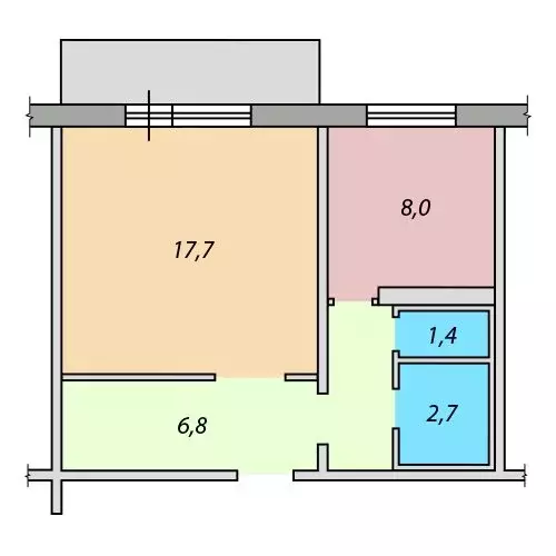 1-комнатная квартира: Новокузнецк, улица Берёзовая Роща, 44 (39 м) - Фото 2