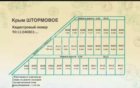 Участок в Крым, Сакский район, с. Штормовое  (7.68 сот.) - Фото 2