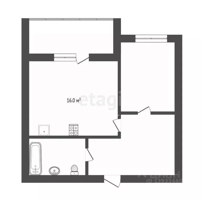 1-к кв. Тюменская область, Тюмень Широтная ул., 209 (48.6 м) - Фото 1