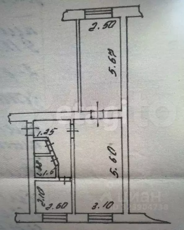 2-к кв. Белгородская область, Губкин ул. Кирова, 48Б (45.5 м) - Фото 1