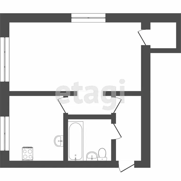 1-комнатная квартира: Томск, улица Пушкина, 52Д (37 м) - Фото 1