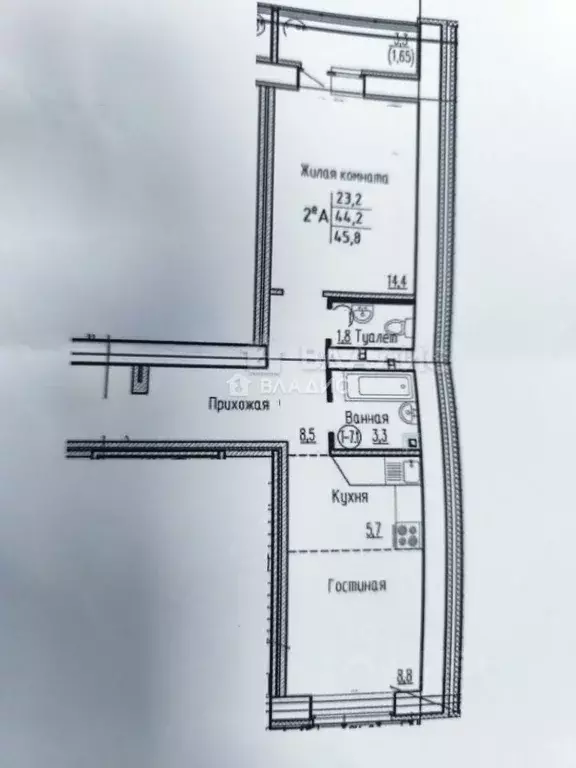 1-к кв. Пензенская область, Пензенский район, Засечный сельсовет, с. ... - Фото 2
