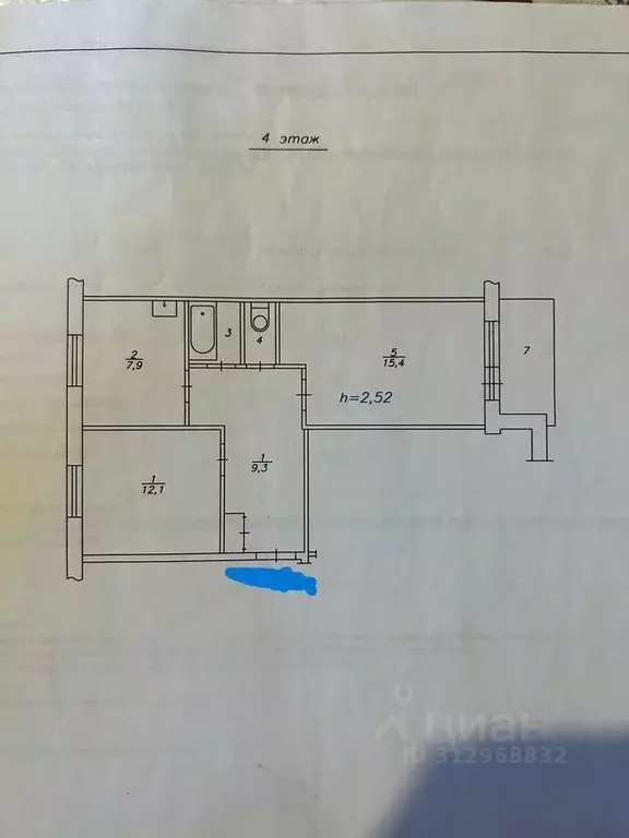 2-к кв. Красноярский край, Красноярск ул. Ломоносова, 94Б (50.0 м) - Фото 0