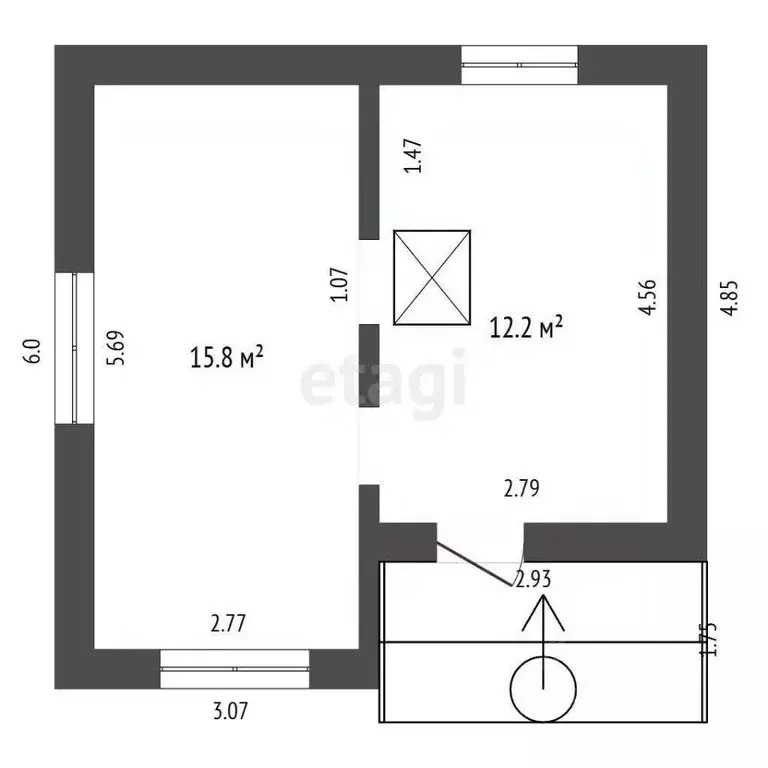 Дом в Забайкальский край, Чита городской округ, пос. Молоковка  (36 м) - Фото 2