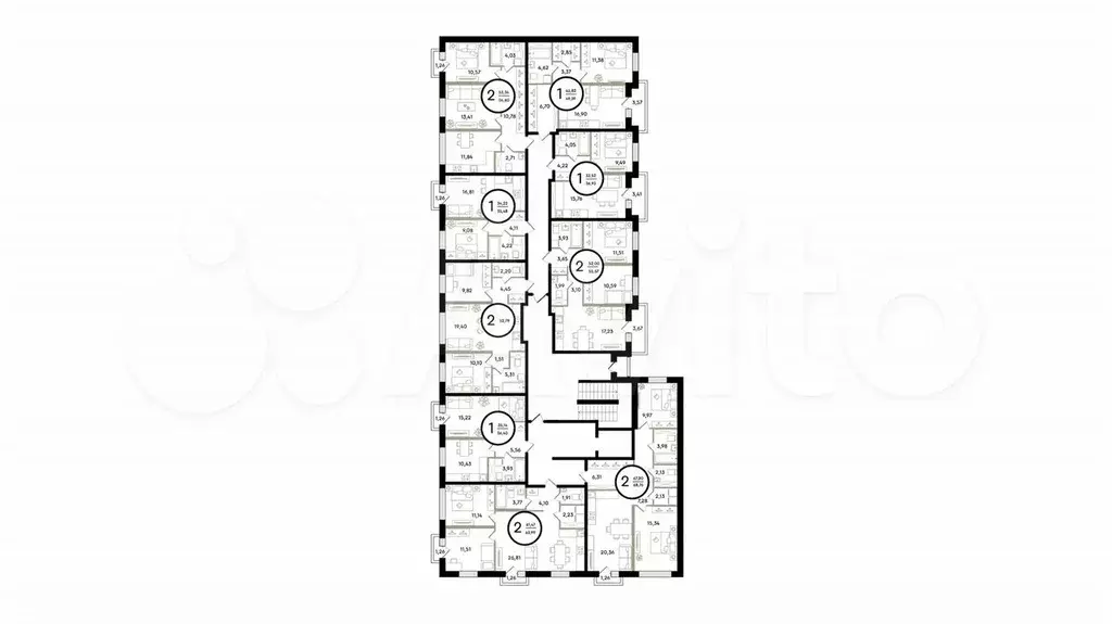 1-к. квартира, 49,4 м, 2/4 эт. - Фото 1
