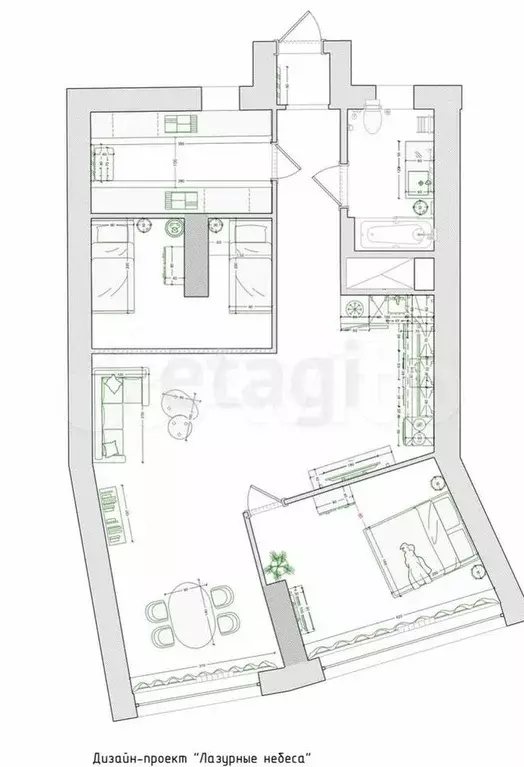 3-к. квартира, 81 м, 22/37 эт. - Фото 0