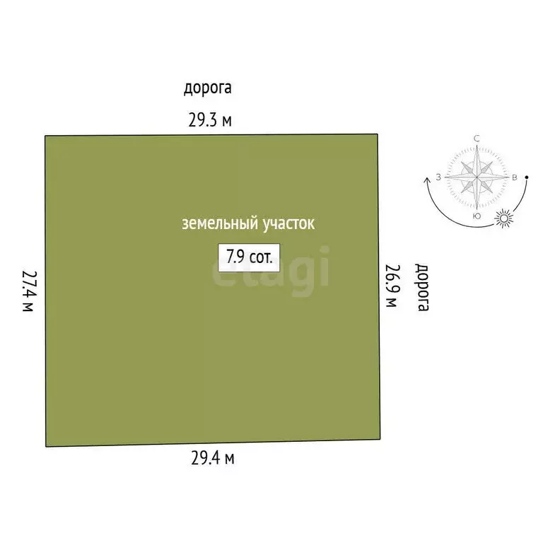 Участок в Тюмень, садовое товарищество Якорь, Калиновая улица (7.93 м) - Фото 1
