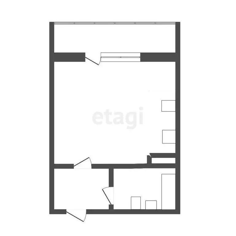 1-комнатная квартира: Тобольск, 15-й микрорайон, 37 (30 м) - Фото 0