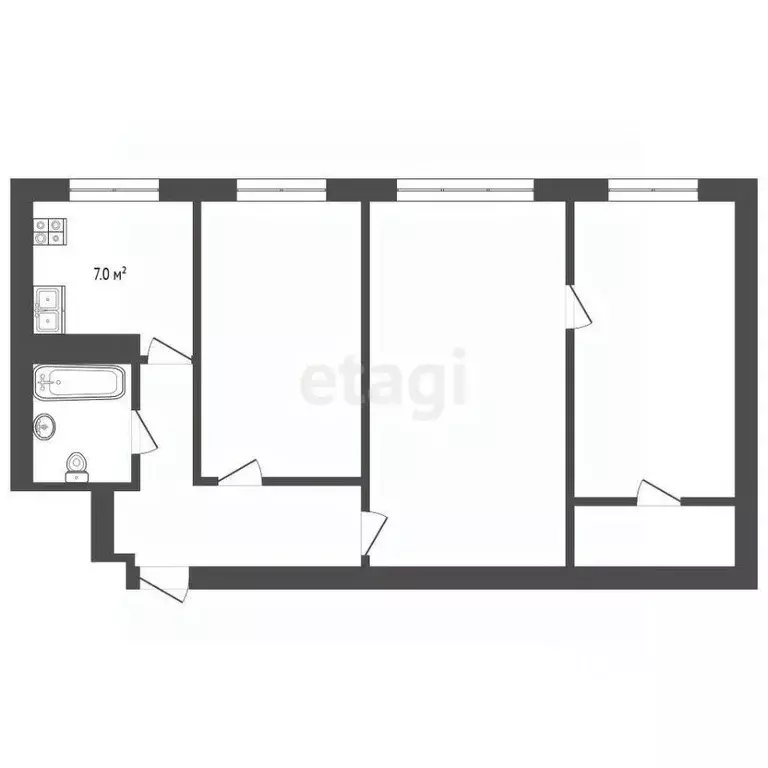 3-к кв. Крым, Ялта ул. Садовая, 52 (61.7 м) - Фото 0