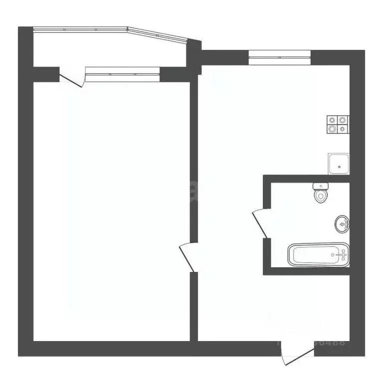 1-к кв. Амурская область, Тында Школьная ул., 4 (38.0 м) - Фото 1