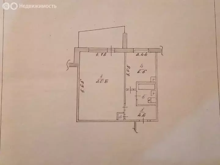 1-комнатная квартира: Набережные Челны, проспект Мира, 32 (36.4 м) - Фото 1