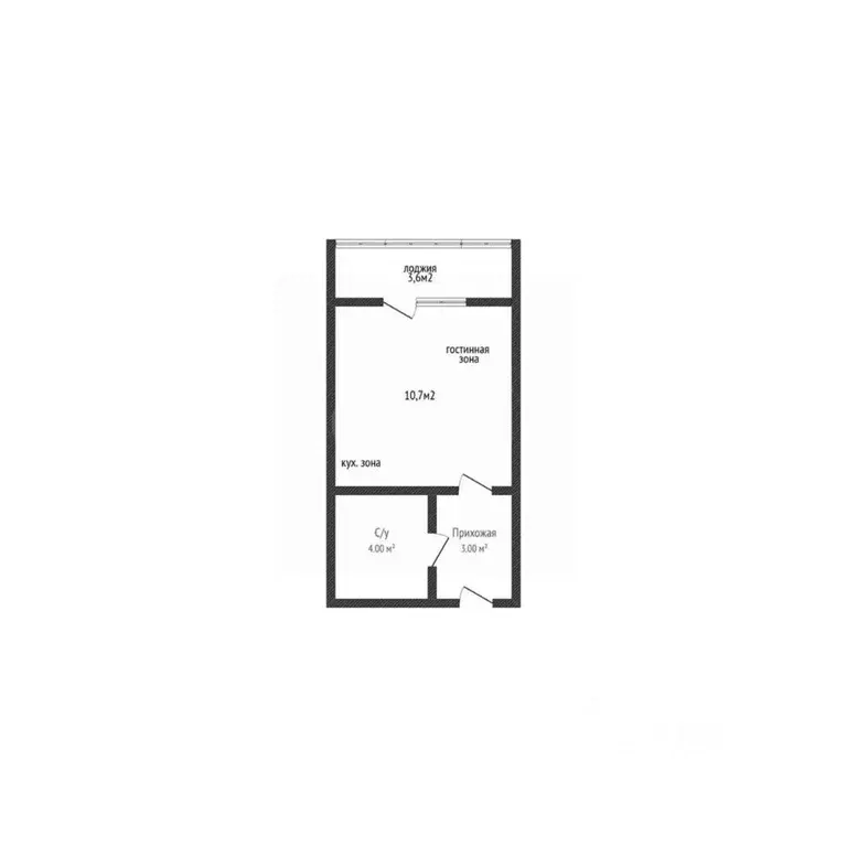 Студия Краснодарский край, Краснодар ул. Западный обход, 39/2 (17.7 м) - Фото 2