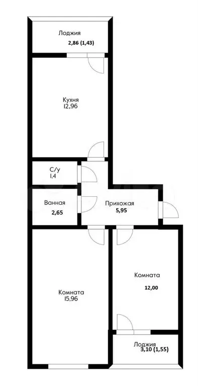 2-к. квартира, 52,5 м, 18/18 эт. - Фото 0