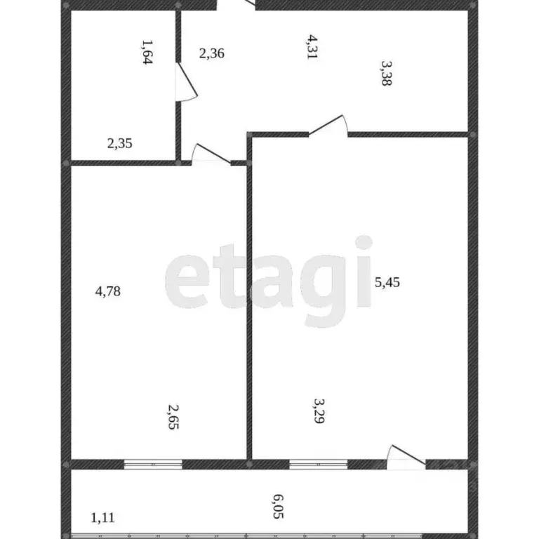 1-к кв. Вологодская область, Череповец ул. Годовикова, 9 (42.1 м) - Фото 2