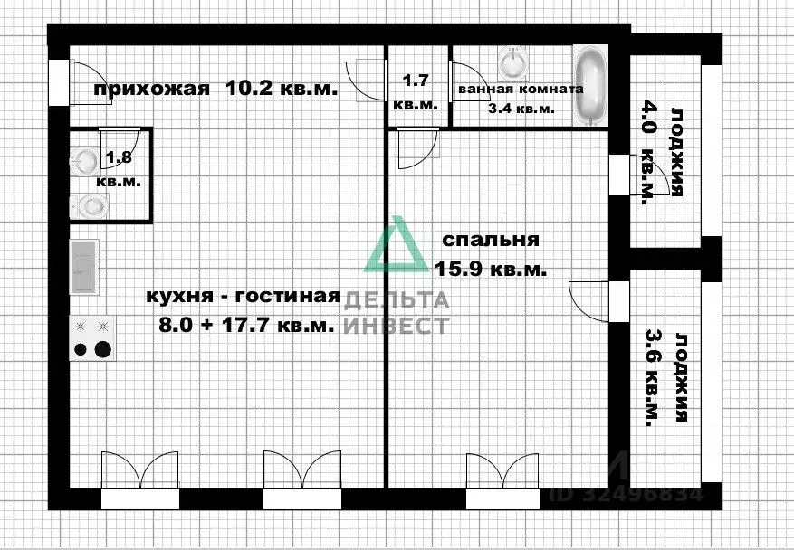 2-к кв. Башкортостан, Уфа Революционная ул., 72 (60.4 м) - Фото 2