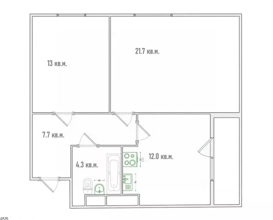 2-к кв. Омская область, Омск ул. Красный Путь, 137/2 (58.7 м) - Фото 2