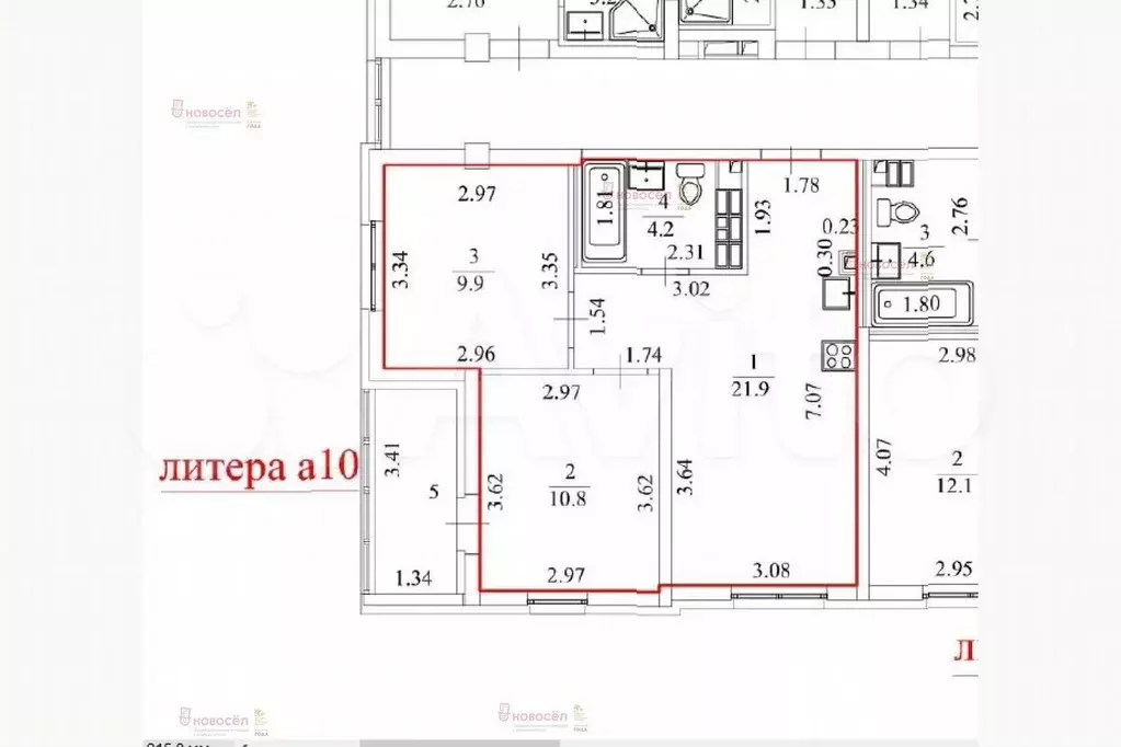 2-к. квартира, 46 м, 5/26 эт. - Фото 0