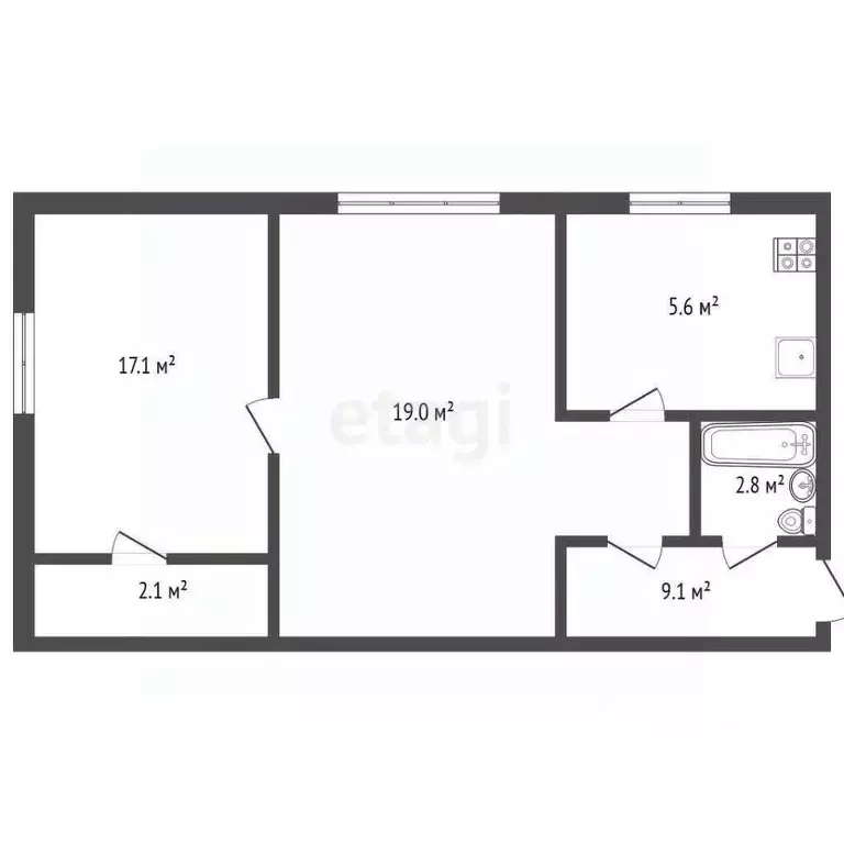 2-к кв. Севастополь ул. Истомина, 16А (44.0 м) - Фото 2