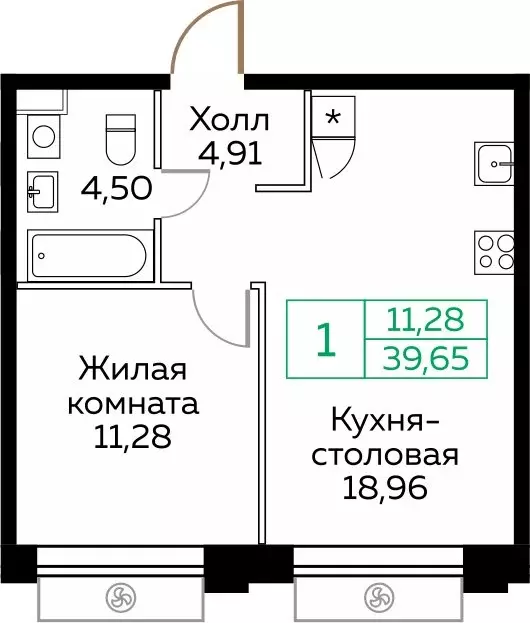 1-комнатная квартира: Мытищи, Новомытищинский проспект, 4А (38 м) - Фото 0