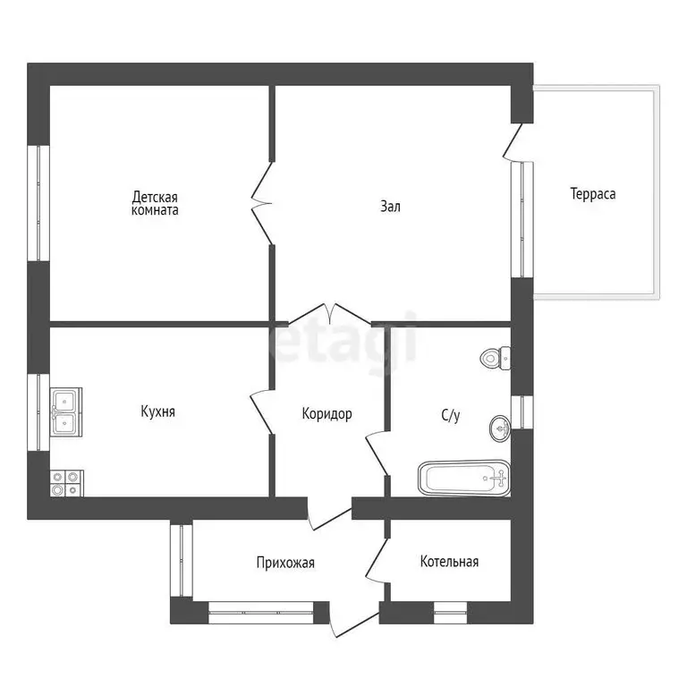Дом в Узловский район, сельское поселение Смородинское, село Бутырки ... - Фото 2