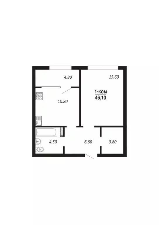 1-к кв. Омская область, Омск Заозерный мкр, Королев Парк-квартал, 2 ... - Фото 0