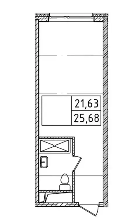 Квартира-студия: Санкт-Петербург, проспект Энергетиков, 8к2 (25.6 м) - Фото 1