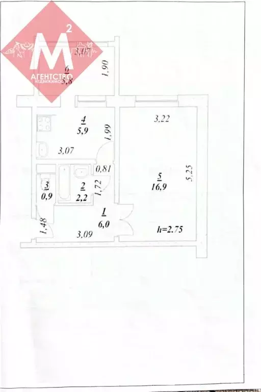 1-к кв. Ханты-Мансийский АО, Нягань 2-й мкр, 8 (37.7 м) - Фото 0