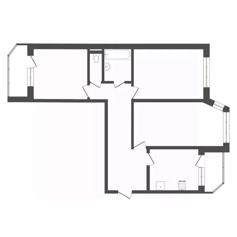 3-к кв. Тюменская область, Тюмень ул. Малыгина, 14к2 (95.0 м) - Фото 1