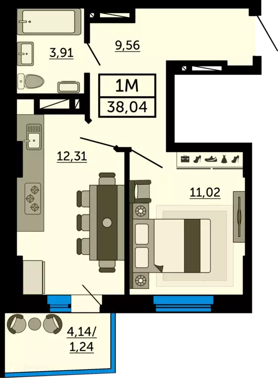 Продаётся 1-к квартира, 37.5 м - Фото 0