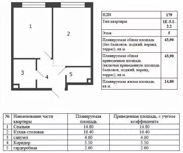 1-к кв. Москва наб. Марка Шагала, 15к1 (43.9 м) - Фото 1