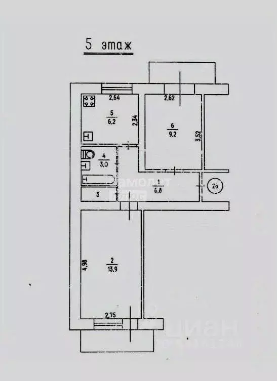 2-к кв. Крым, Керчь ш. Героев Сталинграда, 3 (42.1 м) - Фото 1