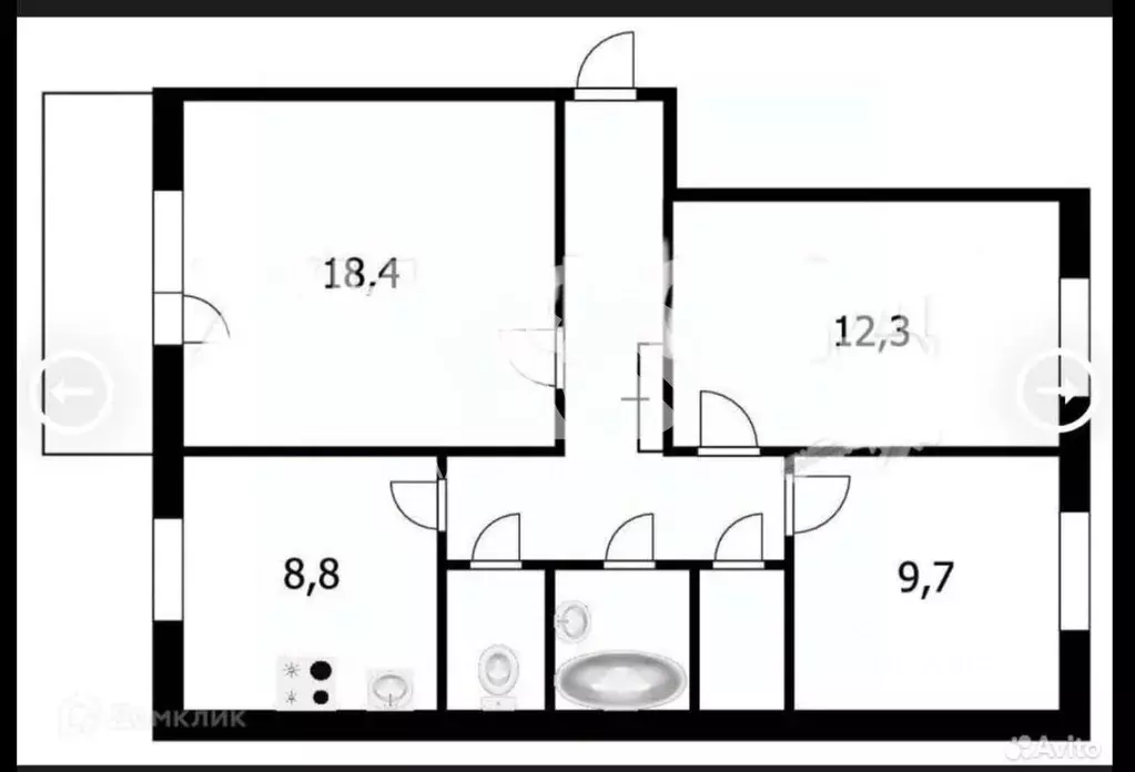 3-к кв. Новосибирская область, Новосибирск ул. Белинского, 6 (65.7 м) - Фото 1